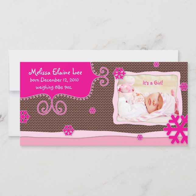 Christmas Baby Photo Card Announcement (Front)