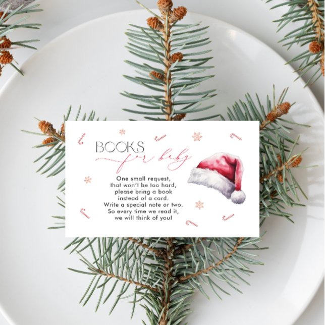 Christmas Baby Shower Books For Baby Enclosure Card (Creator Uploaded)
