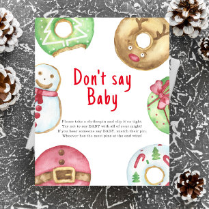 Christmas baby shower Don't say baby Poster