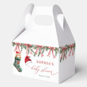 Christmas Baby Shower Favor Box