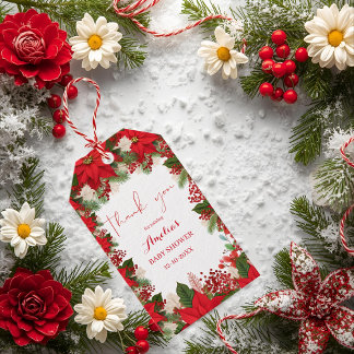 Christmas baby shower festive   gift tags