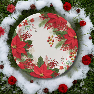 Christmas baby shower festive   paper plate