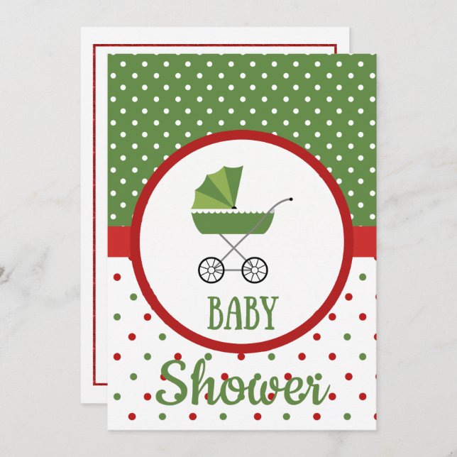 Christmas Baby Shower Invitation (Front/Back)
