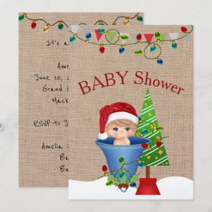 Christmas Baby Shower Invitation