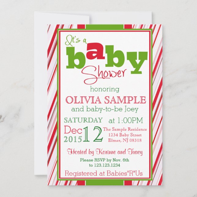 Christmas Baby Shower Invitation (Front)