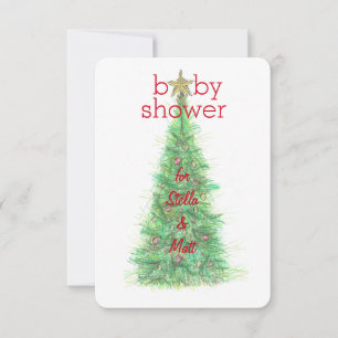 Christmas Baby Shower Invitation - Girl or Boy