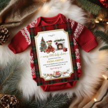 Christmas Baby Shower Invitation | Teddy Bear Chri
