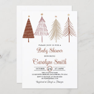 Christmas Baby Shower Invitation Template