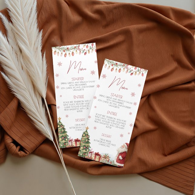 Christmas Baby Shower Menu Card (Créateur téléchargé)