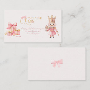 Christmas Baby Shower Nutcracker Diaper Raffle Enclosure Card