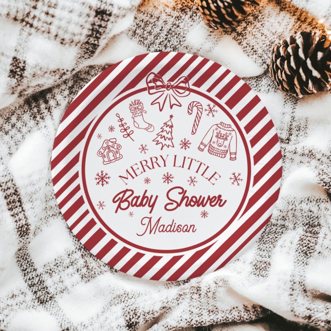 Christmas Baby Shower  Paper Plate (Creator Uploaded)