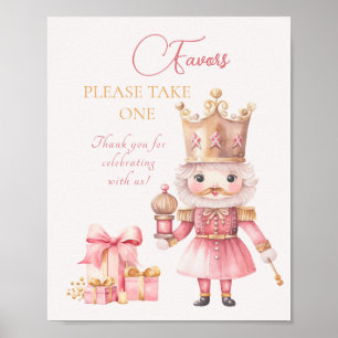 Christmas Baby Shower: Pink Nutcracker Favours  Poster