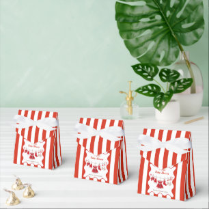 Christmas Baby Shower Santa Clothes Red & White Favor Box