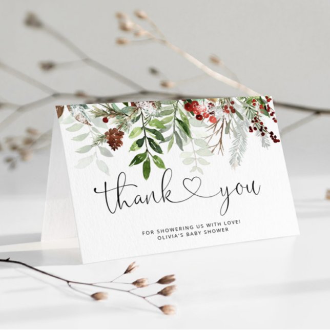 Christmas baby shower thank you card (Creator Uploaded)