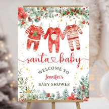 Christmas Baby Shower Welcome Sign Foam Board