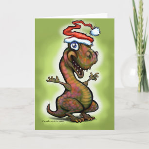 Christmas Baby T-Rex Holiday Card