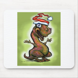 Christmas Baby T-Rex Mouse Pad