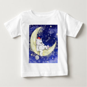 Christmas Baby T-Shirt Dreaming Little Bear