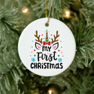 Christmas Baby's First Unicorn Ornament