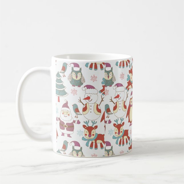 Christmas background coffee mug (Left)