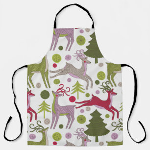Christmas Background: Festive Season Design Apron