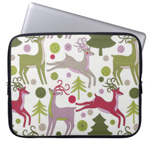 Christmas Background: Festive Season Design Laptop Sleeve