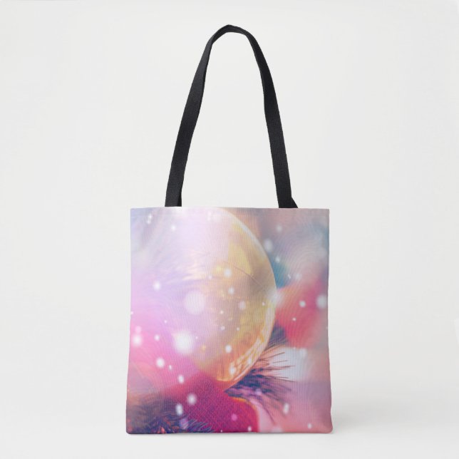 Christmas background with bokeh lightabstract, bac tote bag (Front)