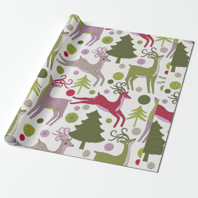 Christmas background wrapping paper (Unrolled)