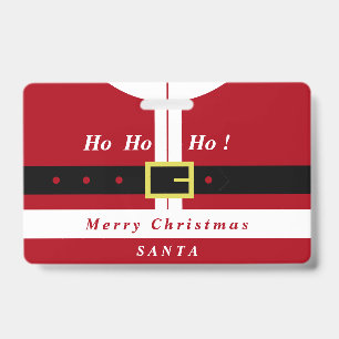 Christmas Badge Santa Claus Gift Custom Your Name