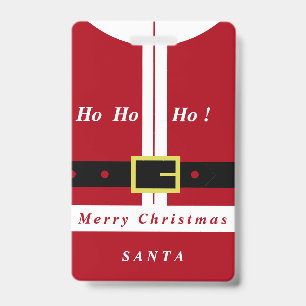 Christmas Badge Your Name Santa Claus Gift