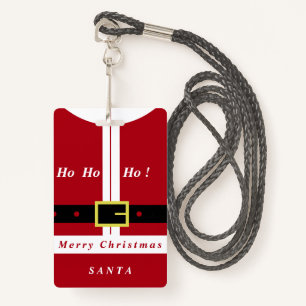 Christmas Badge Your Name Santa Claus Gift