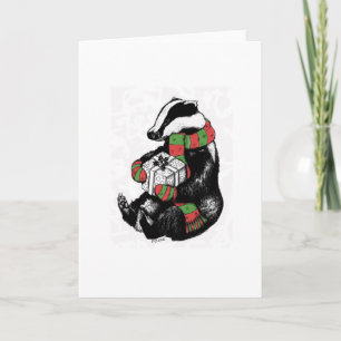 Christmas Badger Holiday Card