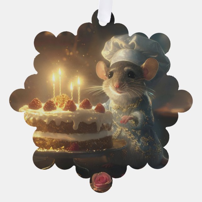 Christmas Bakery by Fabulous Mice Baker Ornament Card (Front)