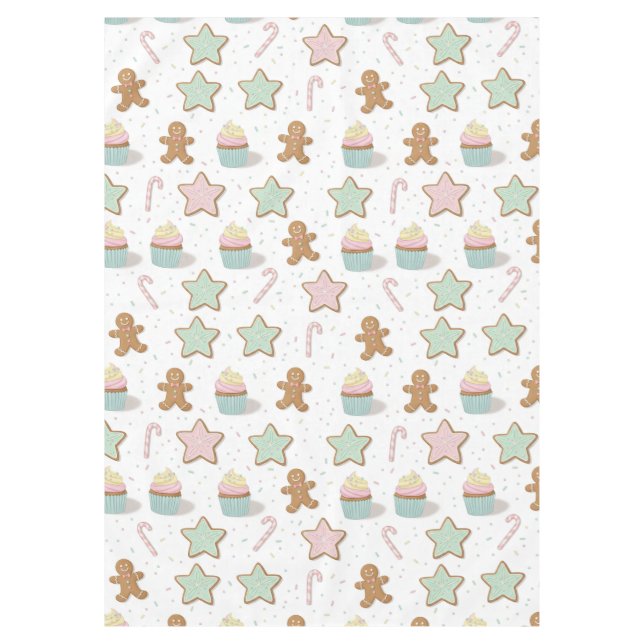 Christmas Bakery Treats Pattern Tablecloth (Front)