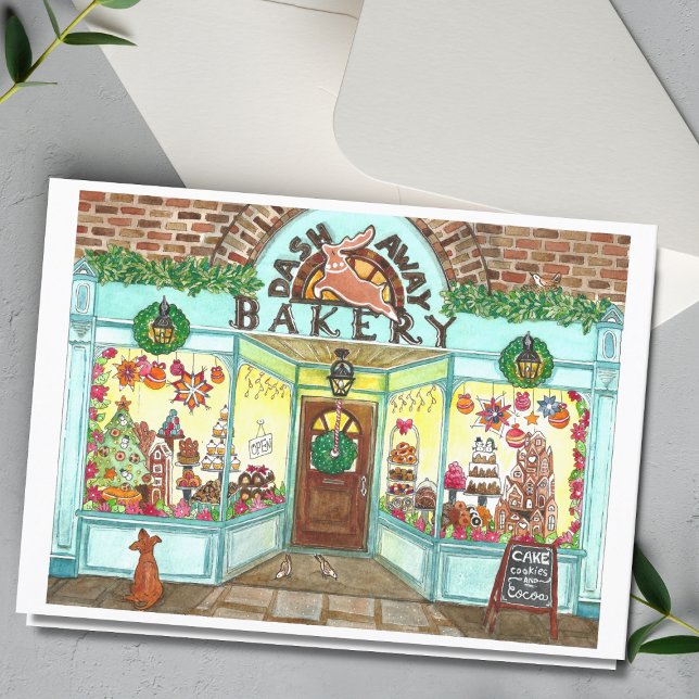 Christmas Bakery Watercolor Card (Creator Uploaded)