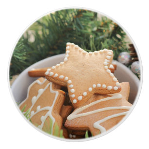 Christmas Baking Ceramic Knob