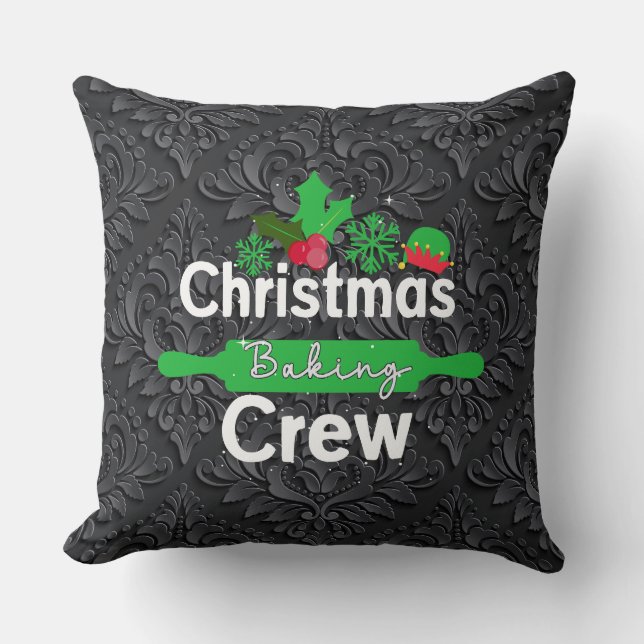 Christmas Baking Crew-86543 Throw Pillow (Front)