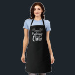 Christmas Baking Crew Chalkboard Style Apron<br><div class="desc">Black and white chalkboard style compliments this cute typography design. If you're a member of the holiday baking crew,  you will be needing this cute and functional apron!</div>