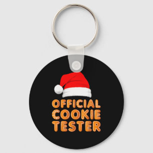 Christmas Baking Crew Cookie Tester Xmas Pajamas Keychain