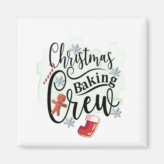 Christmas Baking Crew Magnet (Front)