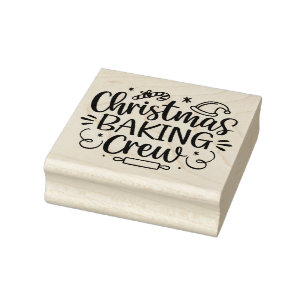 Christmas Baking Crew Rubber Stamp