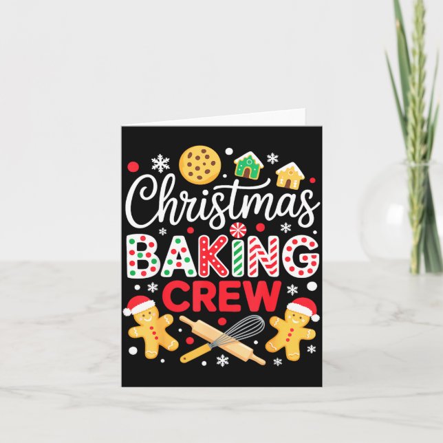 Christmas Baking Crew Shirt Christmas Cookie Men W Card (Front)