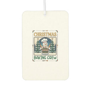 Christmas Baking Crew Snowman Chef Gingerbread Coo Air Freshener