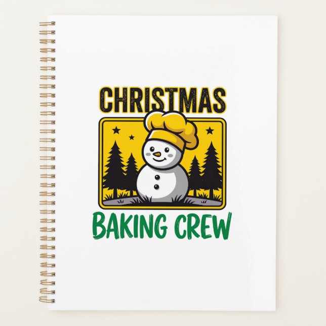 Christmas Baking Crew Snowman Holiday Design Planner (Front)