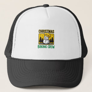 Christmas Baking Crew Snowman Holiday Design Trucker Hat