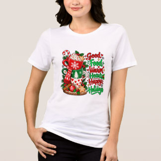 Christmas Baking Good Food Warm Hearts Tri-Blend Shirt