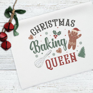 Christmas Baking Queen Holiday Christmas Kitchen Towel