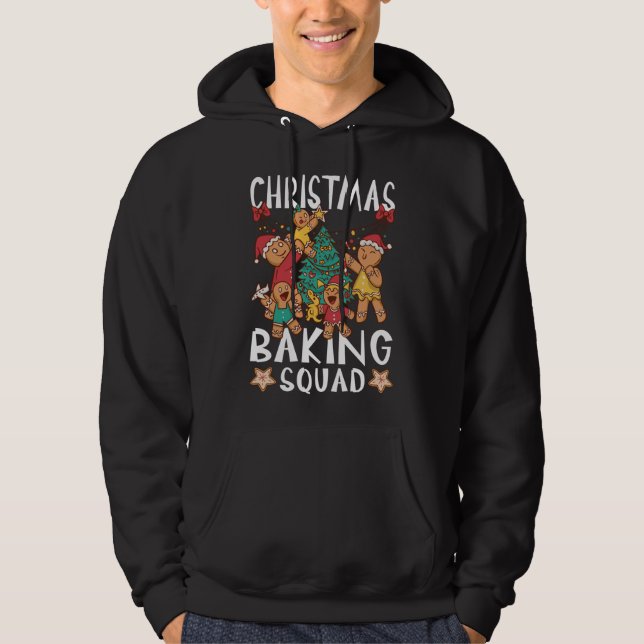 Christmas Baking Squad Gingerbread Man Xmas Christ Hoodie (Front)