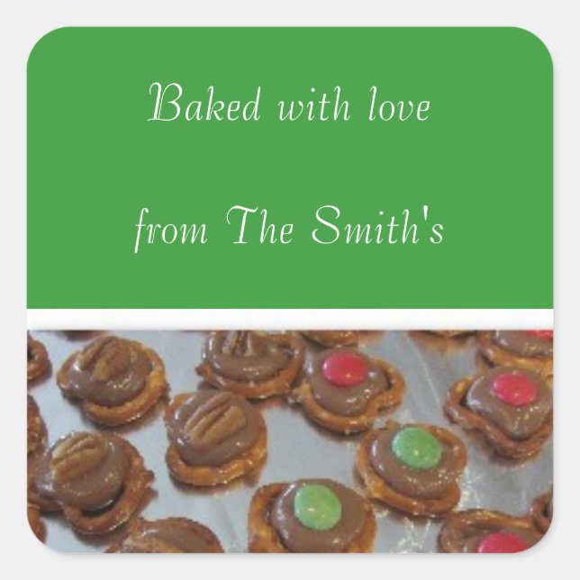 Christmas Baking Square Sticker (Front)