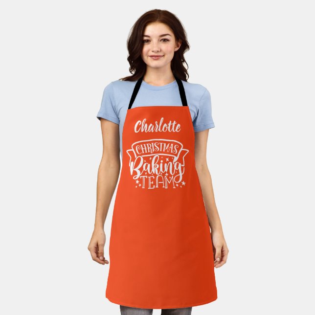 Christmas baking team! apron (Worn)